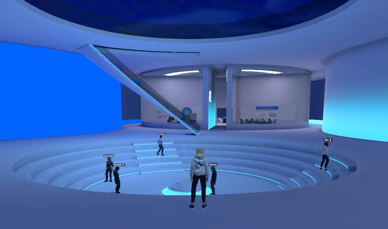 A meeting place with customers and partners in the metaverse.