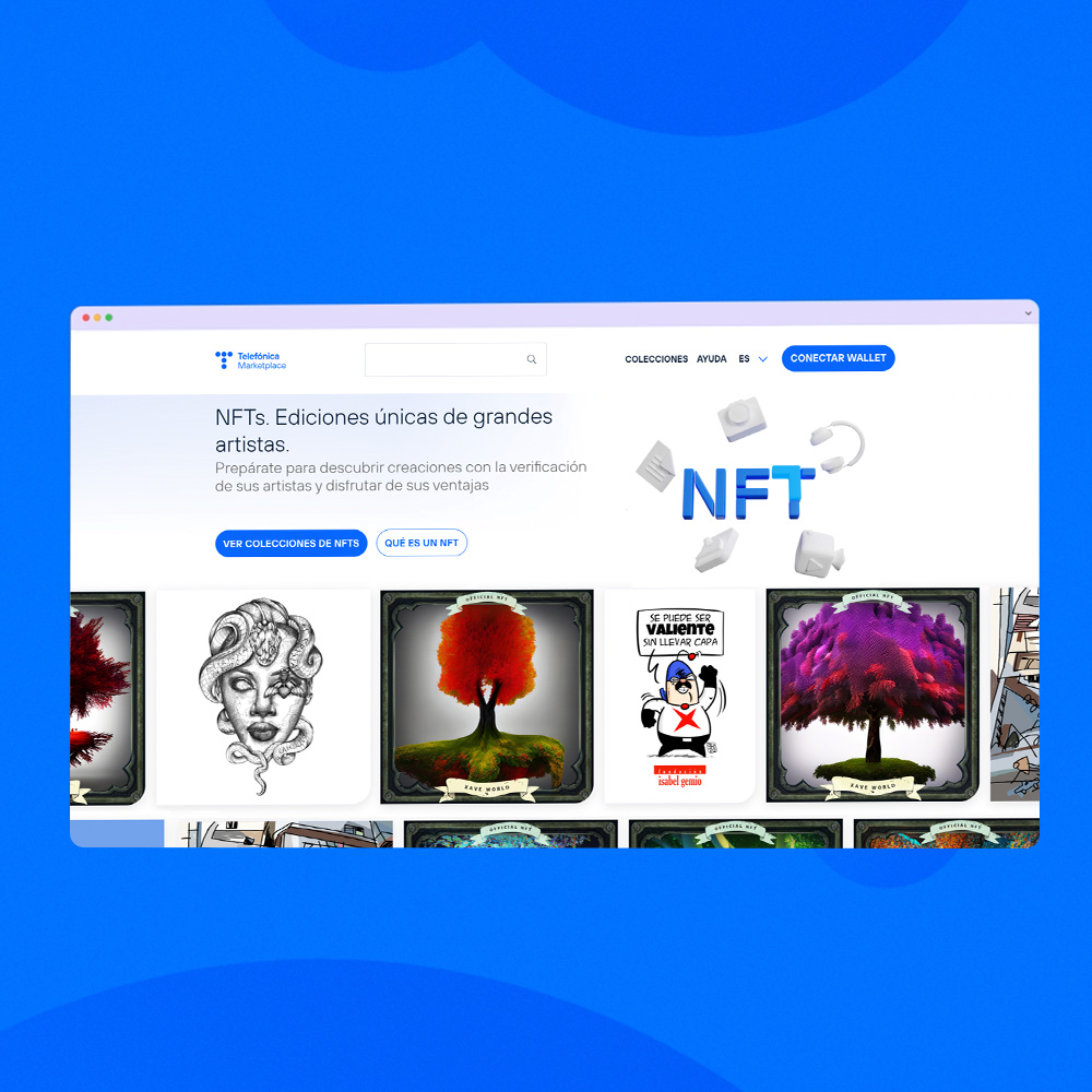 Telefónica NFT Marketplace, colecciones exclusivas con garantía de autenticidad.