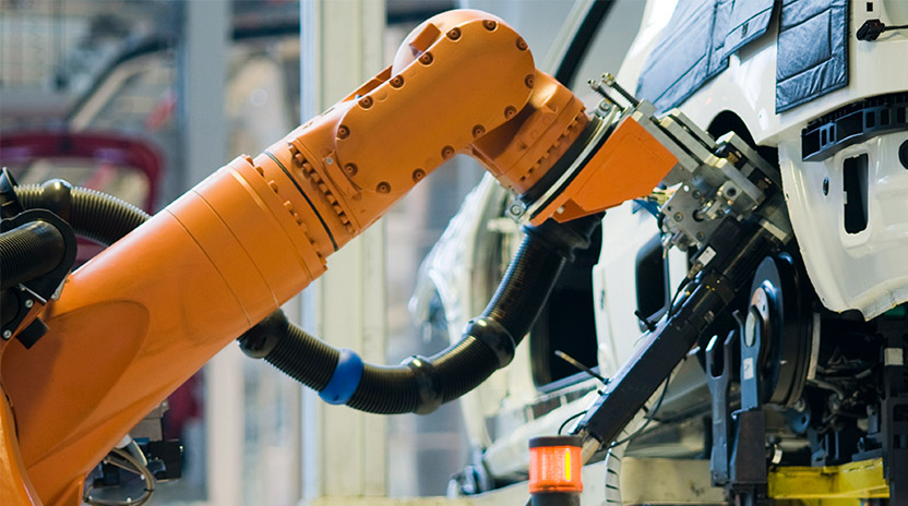 Automation of industrial processes with robotics
