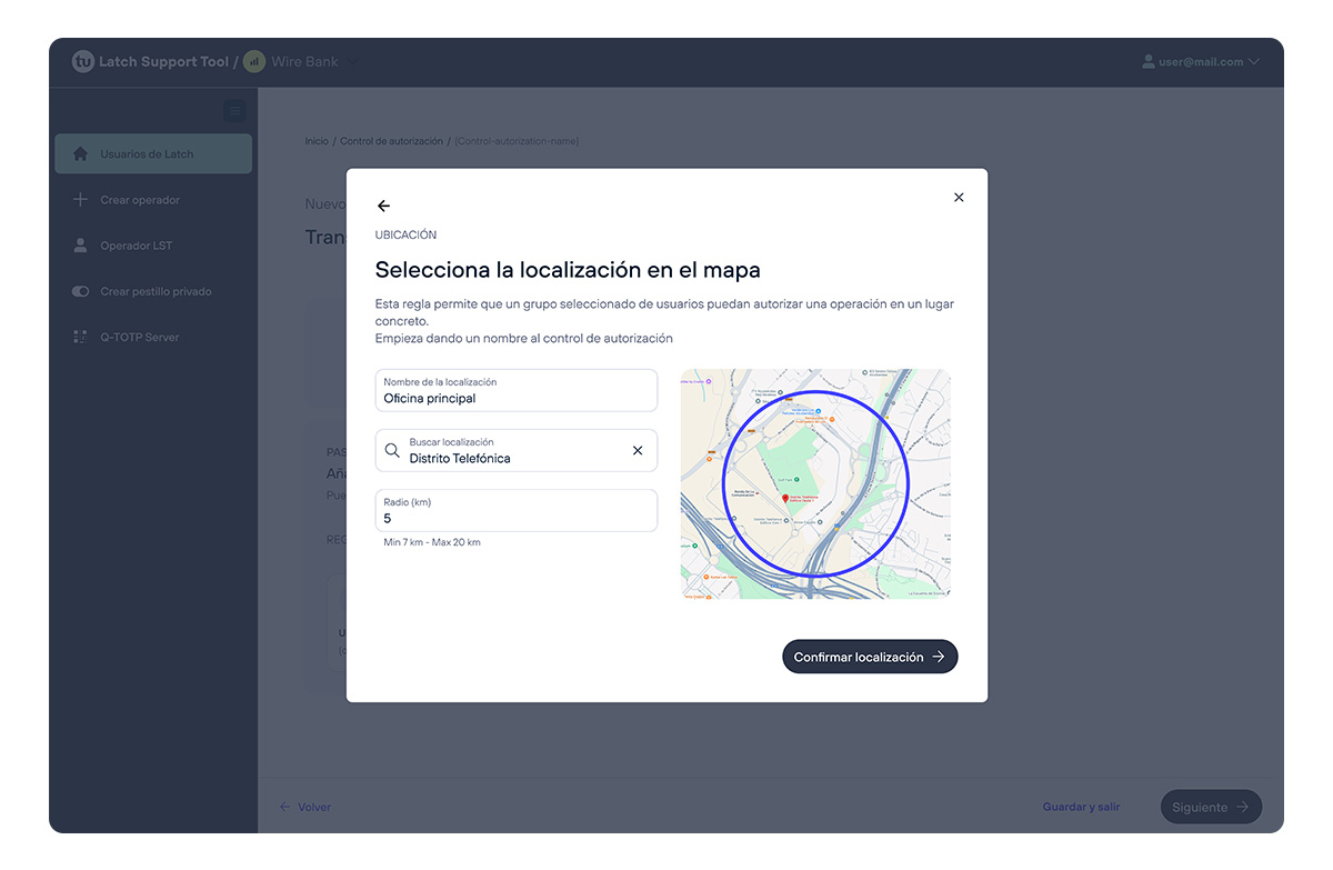 Configure location parameters