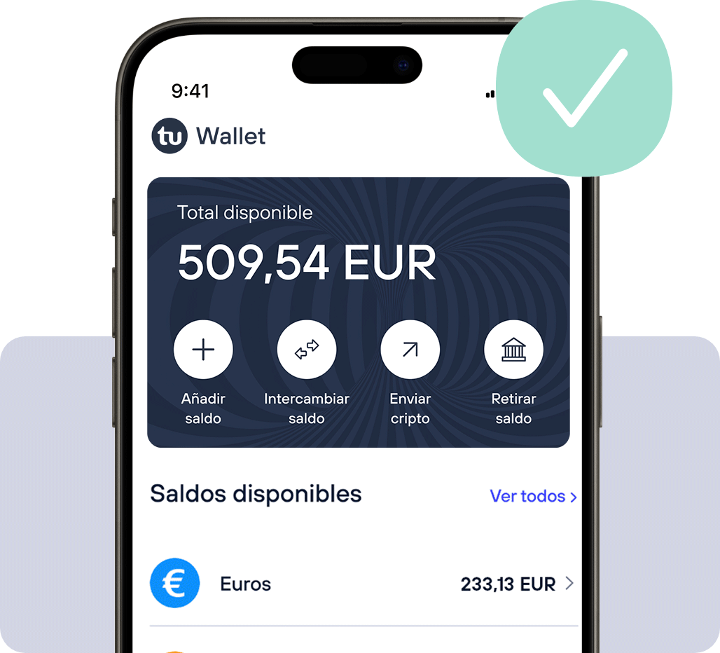 Listo para operar desde la app TU Wallet