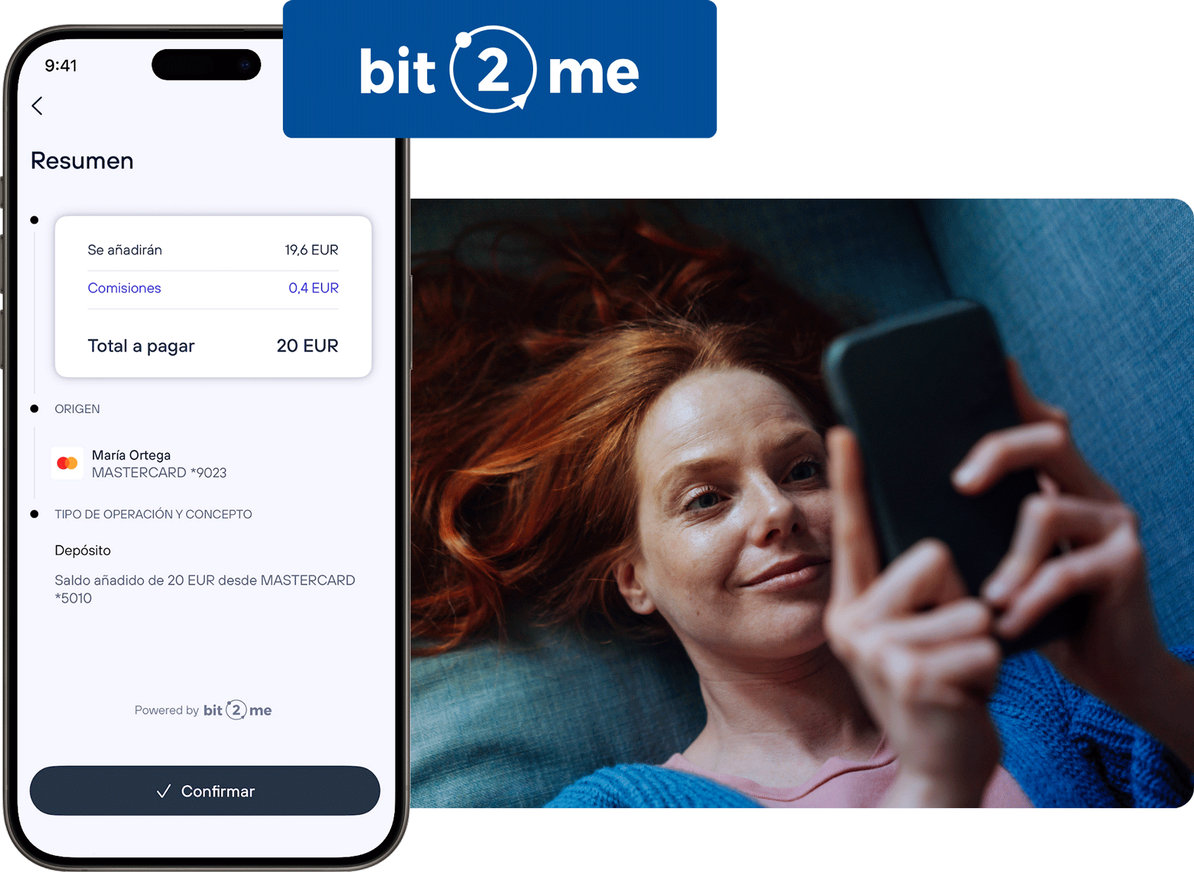 Captura de pantalla de móvil donde se muestra Wallet y Bit2Me.